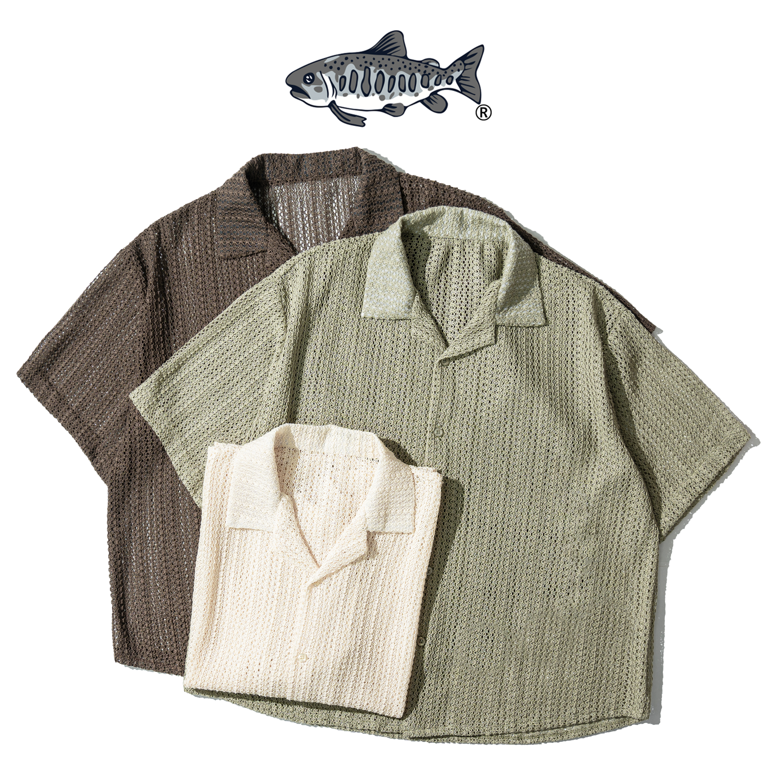 AGILITY Pointelle-Knit Shirt 古巴領 簍空短袖襯衫 [PS88]