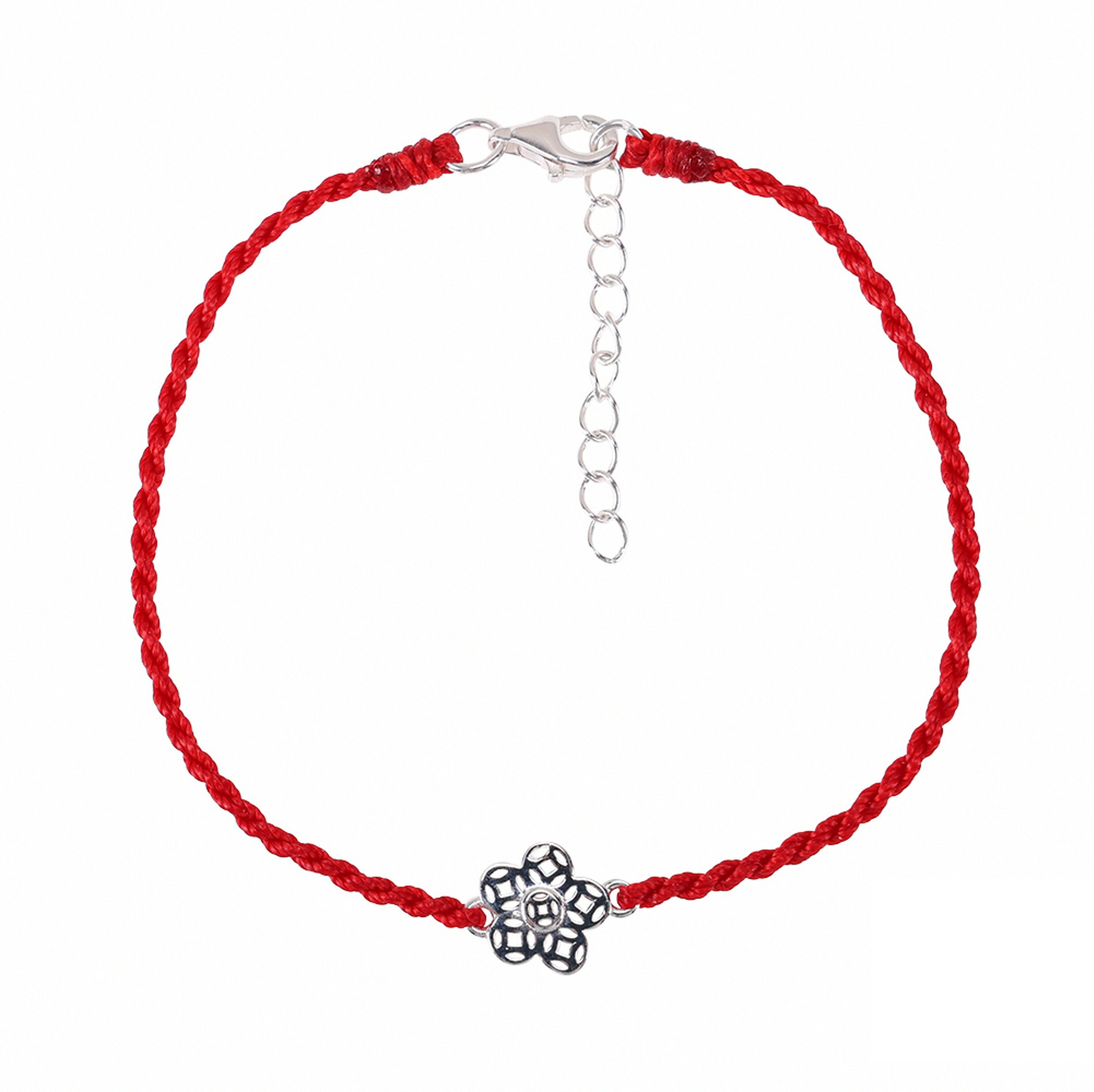 【風水好好玩】有錢花純銀紅線手鍊(招財/開運/保平安)