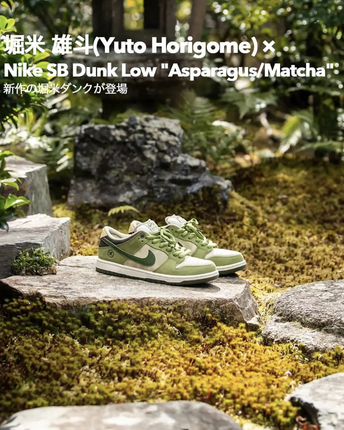 Yuto Horigome x Nike SB Dunk Low "Asparagus" 聯名款堀米雄斗蘆筍男女段