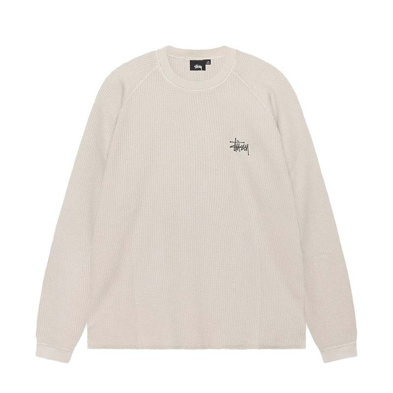 STUSSY BASIC THERMAL Bone 華夫格長袖 骨白色 1140356-BE [台灣現貨]