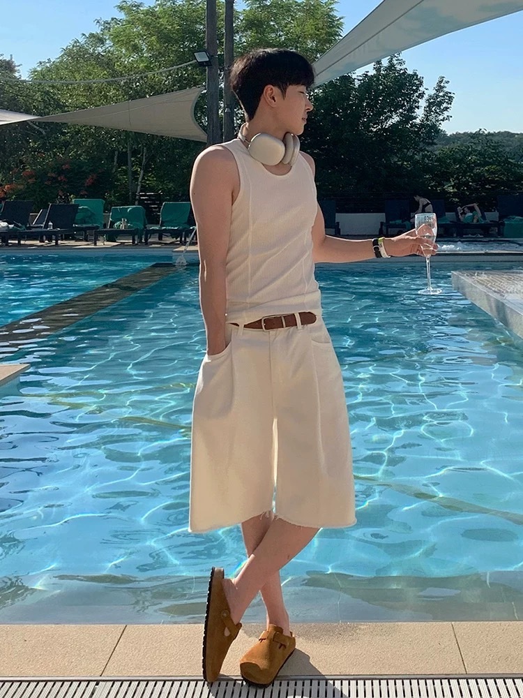 SIMPLEACTION 素色圓領無袖上衣