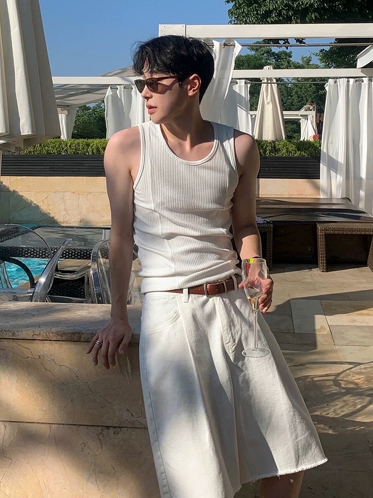 SIMPLEACTION 素色圓領無袖上衣