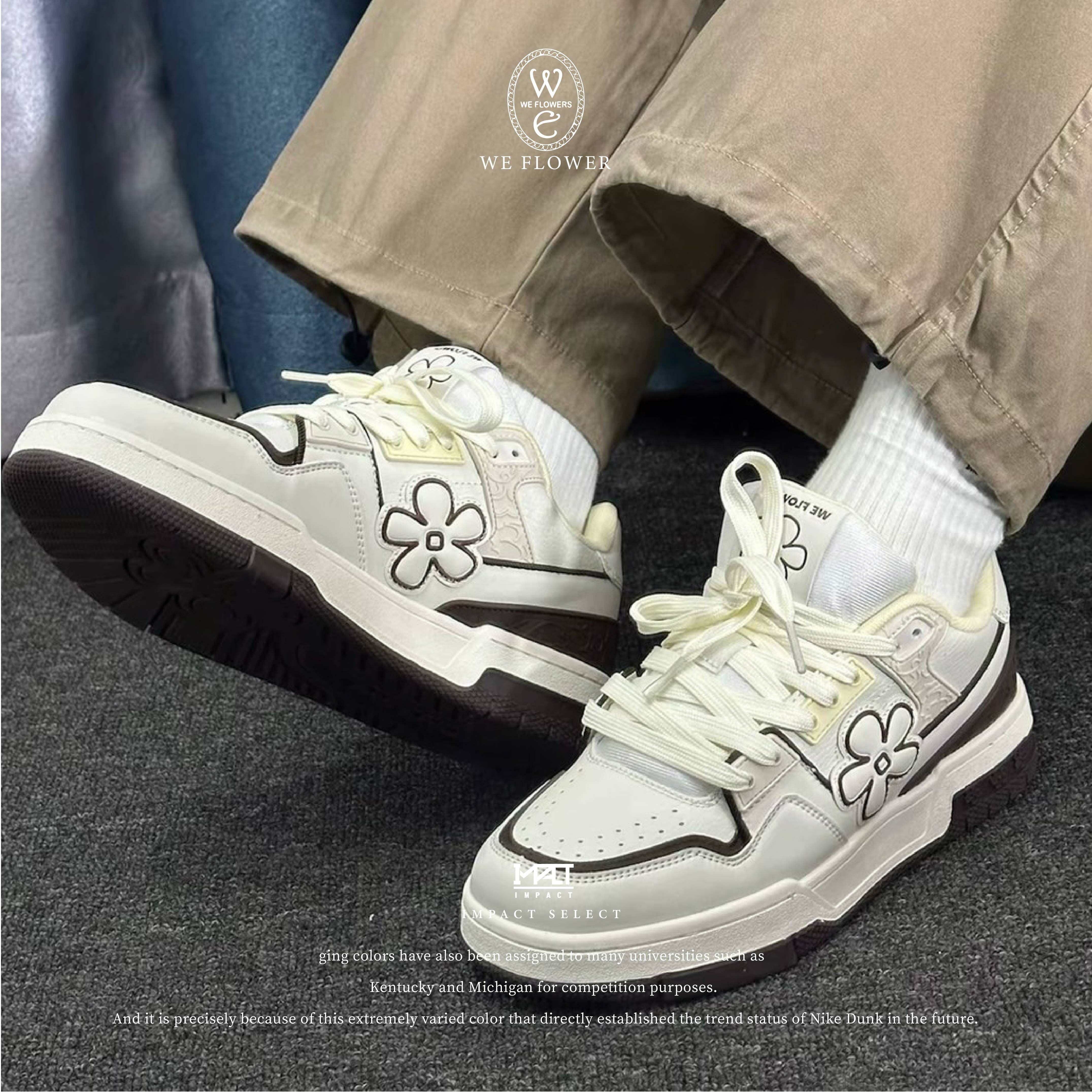 WE FLOWER 小花鞋 x 藝術家聯名 奶咖巧克力 WF001-7