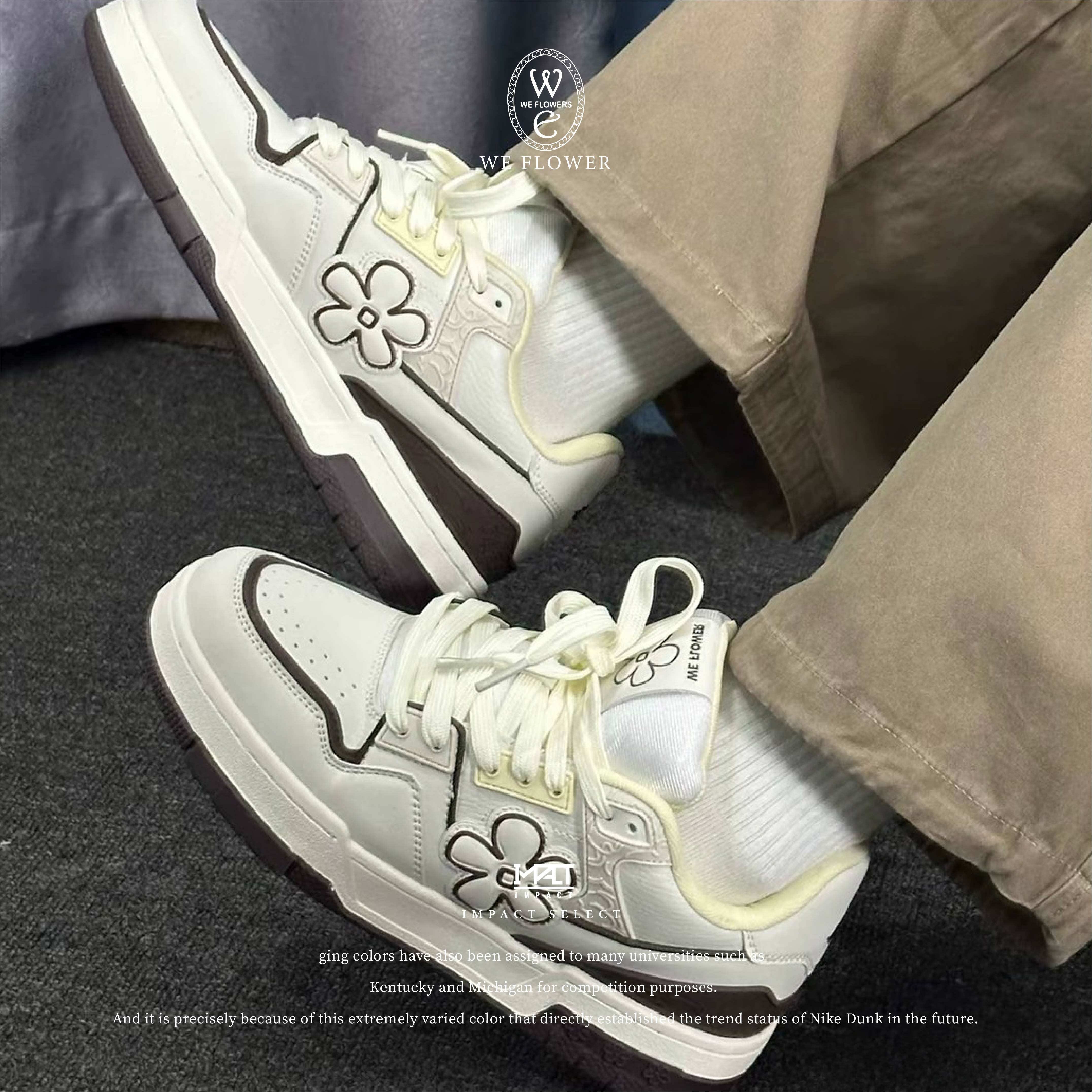 WE FLOWER 小花鞋 x 藝術家聯名 奶咖巧克力 WF001-7