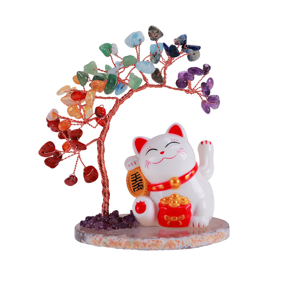 【風水好好玩】喜樂招財貓七脈輪開運樹