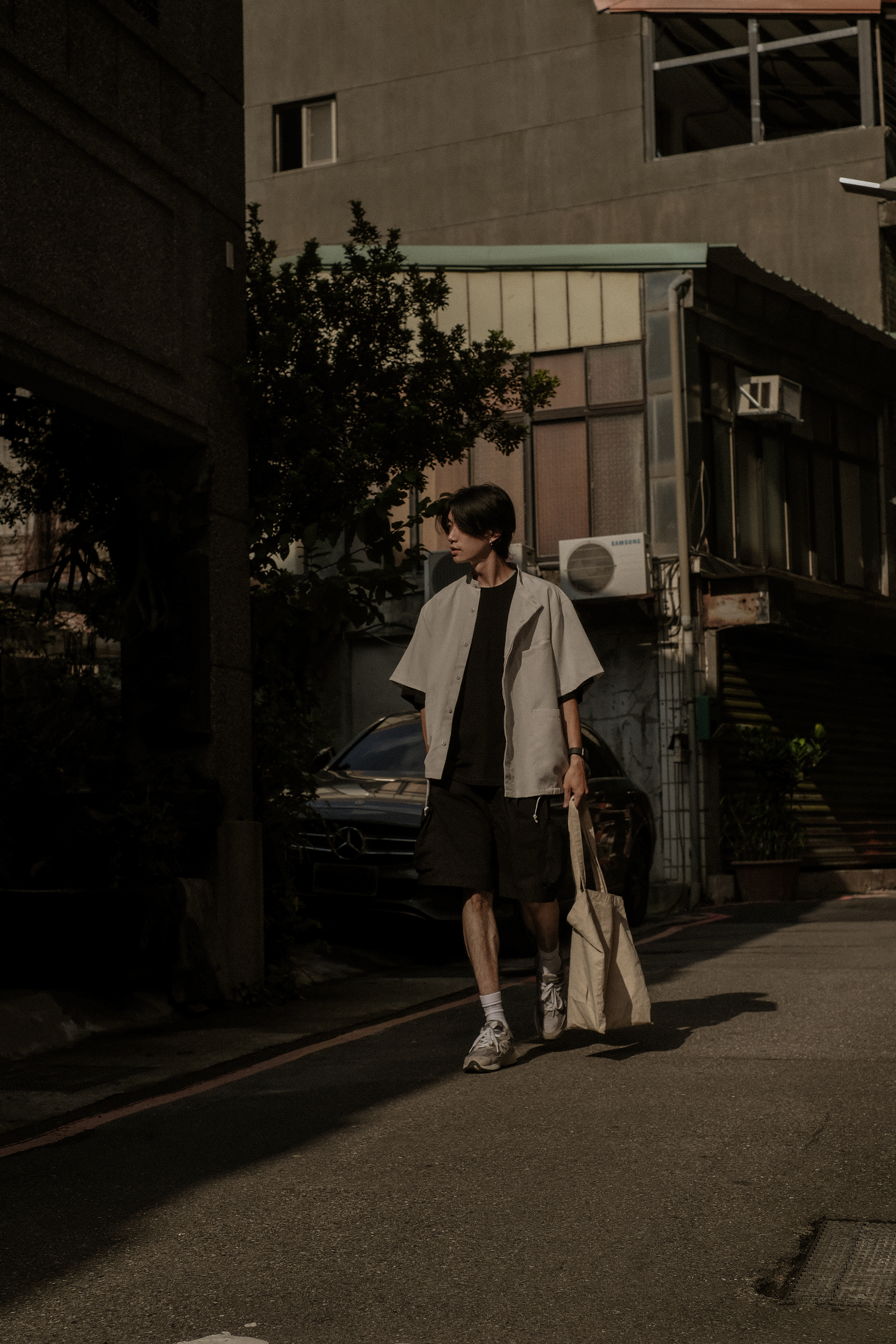MELSIGN - Strap Washed Cargo Shorts - Black