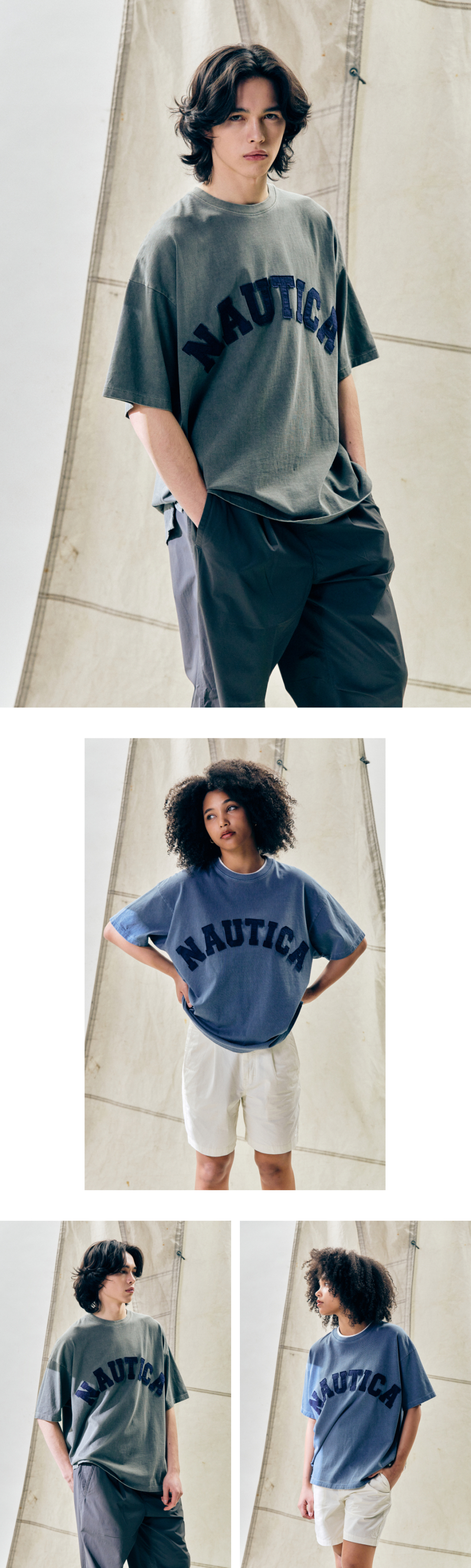 25SSTシャツ新作【NAUTICA】ARCH PIGMENT SS TEE 360★3色 NAUTICA tシャツ NAUTICA/ノーティカ Pigment Dyed Felt Patch