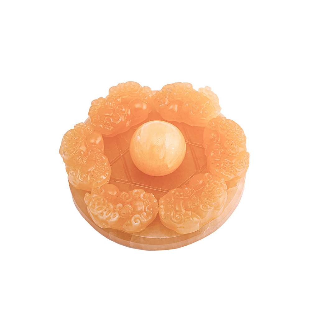 【風水好好玩】黃玉貔貅七星陣-加贈殊勝線香、玫瑰鹽 (招財/事業運/招正財/偏財運)