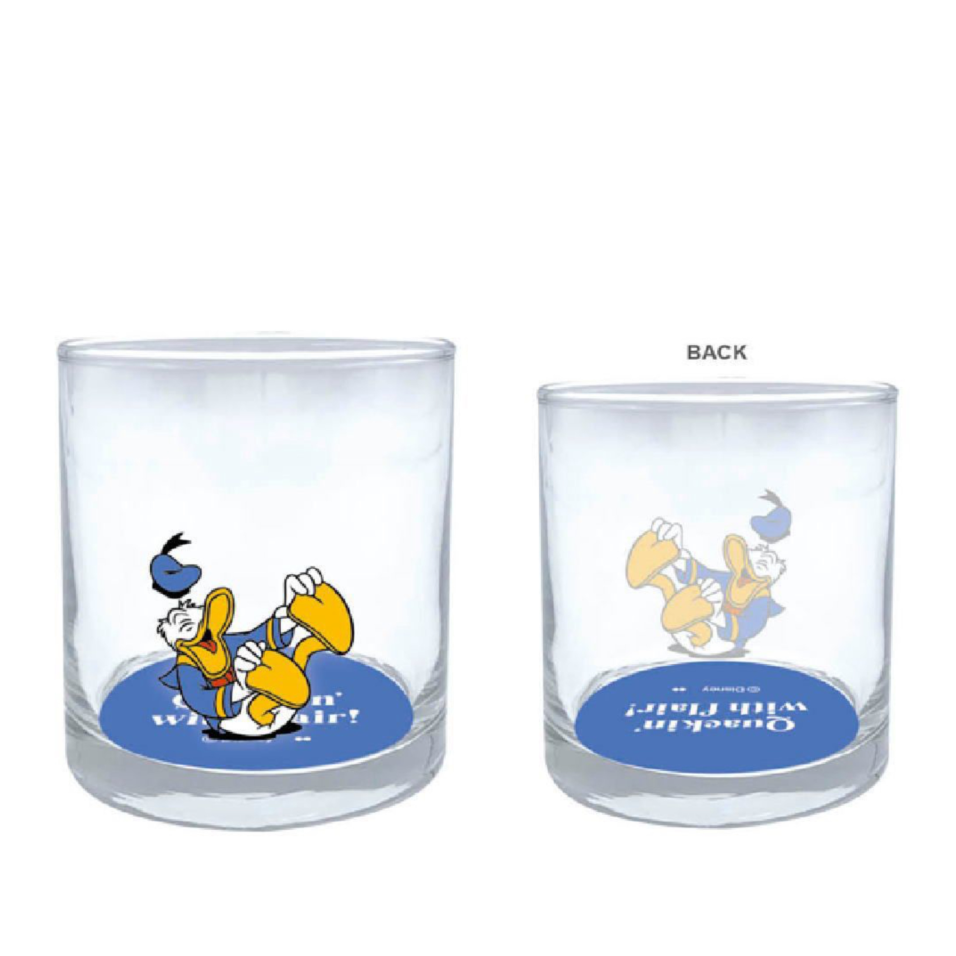 【超優惠】JP 唐老鴨 透明玻璃杯 360ml 藍 5450