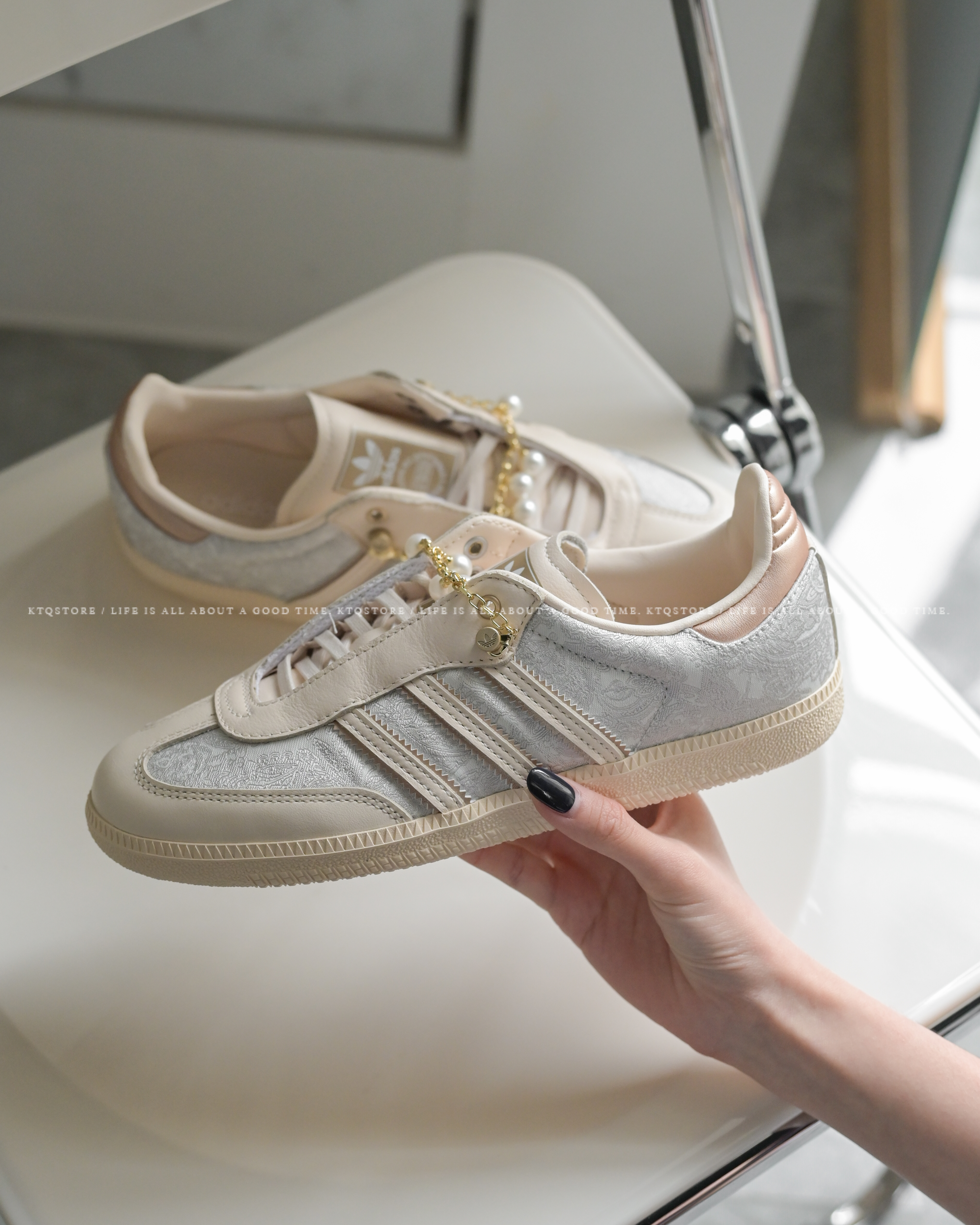 KTQ STORE ‧ Adidas Originals Samba OG "Pearl Light Grey" 珍珠白 JQ2616