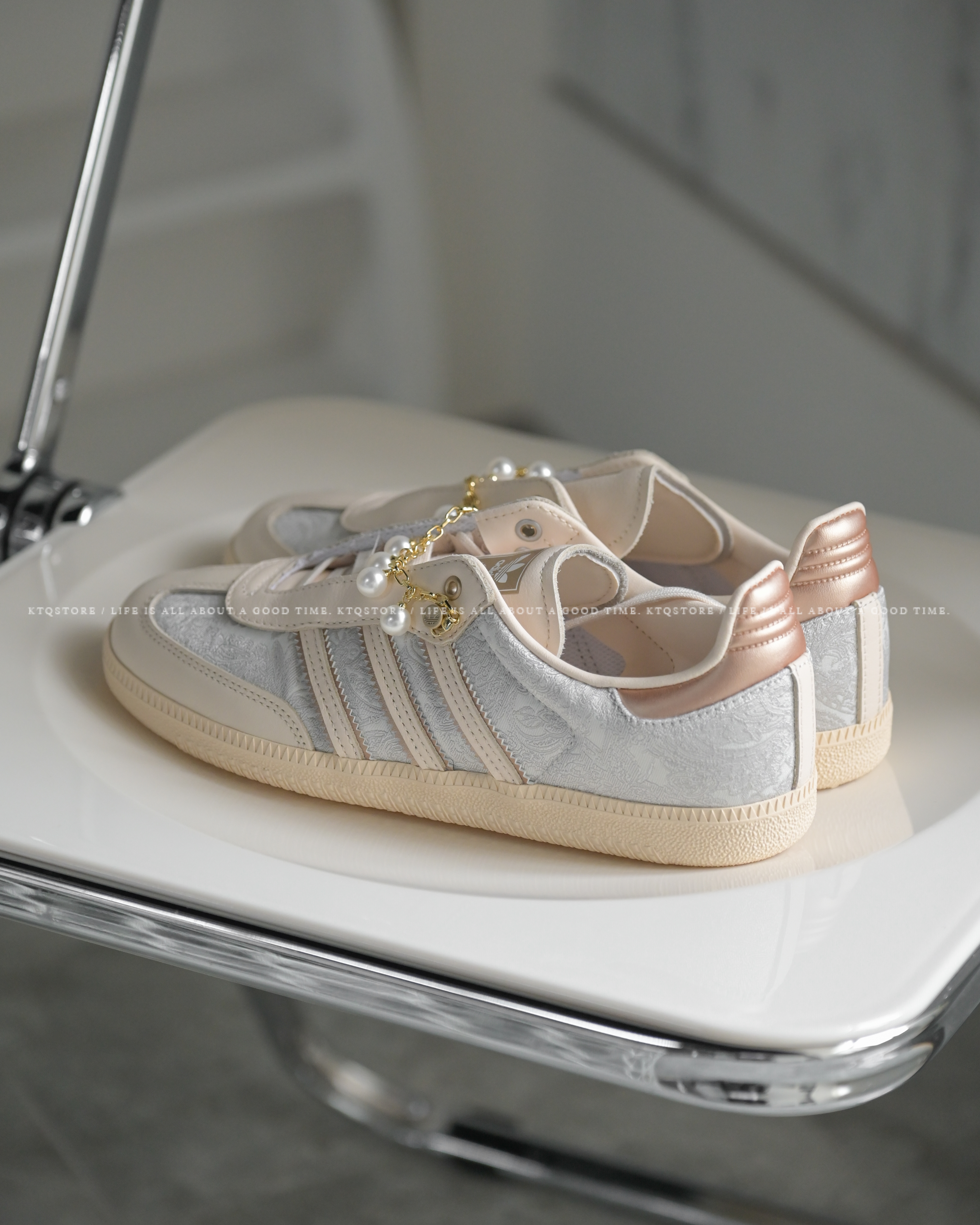 KTQ STORE ‧ Adidas Originals Samba OG "Pearl Light Grey" 珍珠白 JQ2616