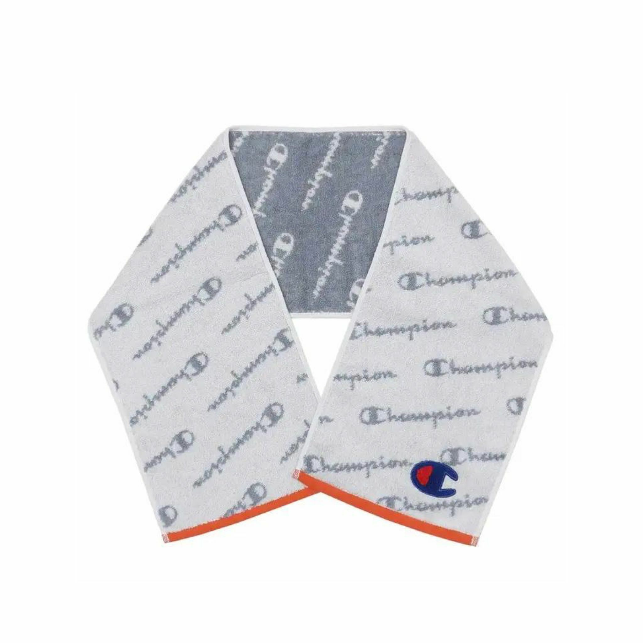 JP Champion 刺繡灰字密集式長毛巾 防臭抗菌 1885