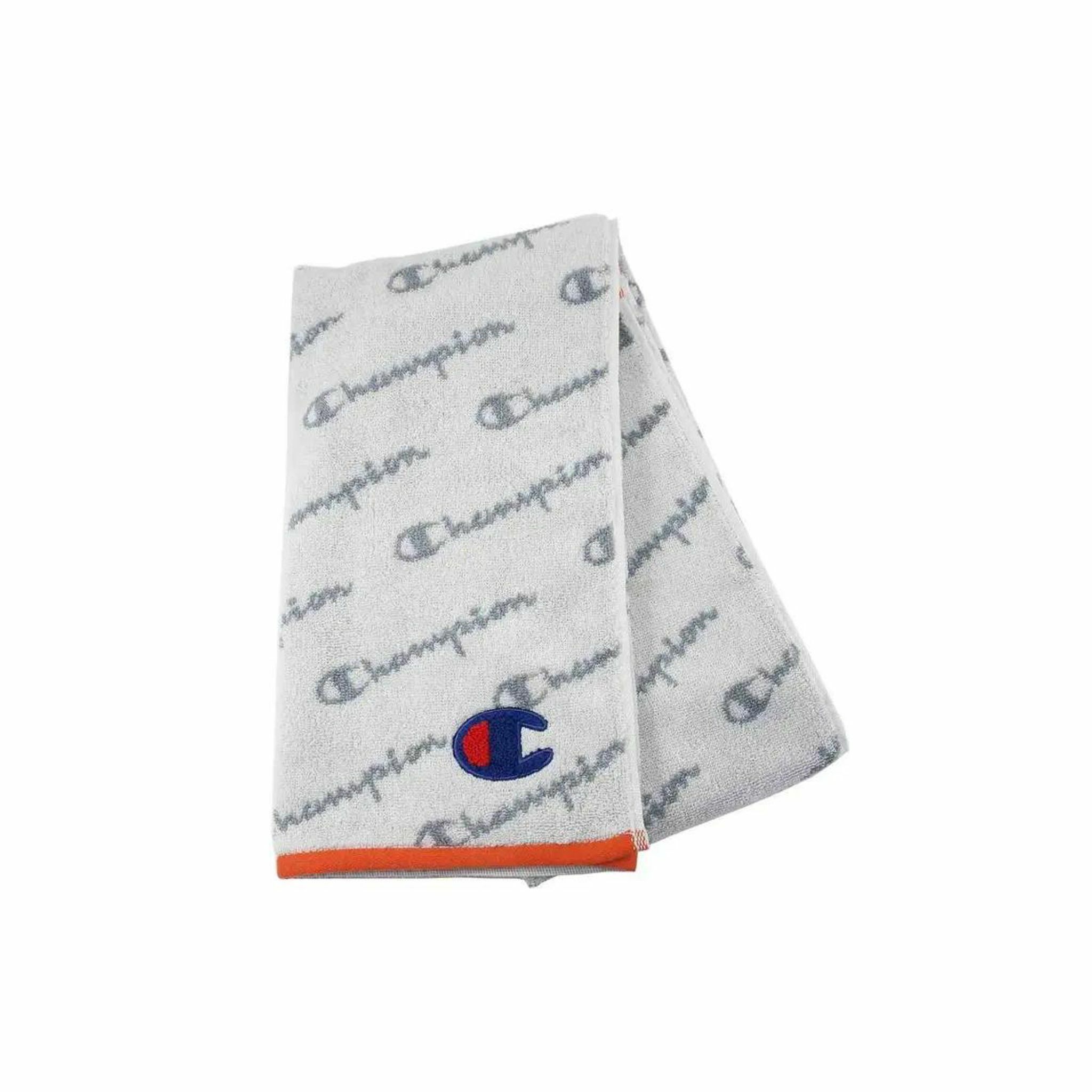 JP Champion 刺繡灰字密集式長毛巾 防臭抗菌 1885