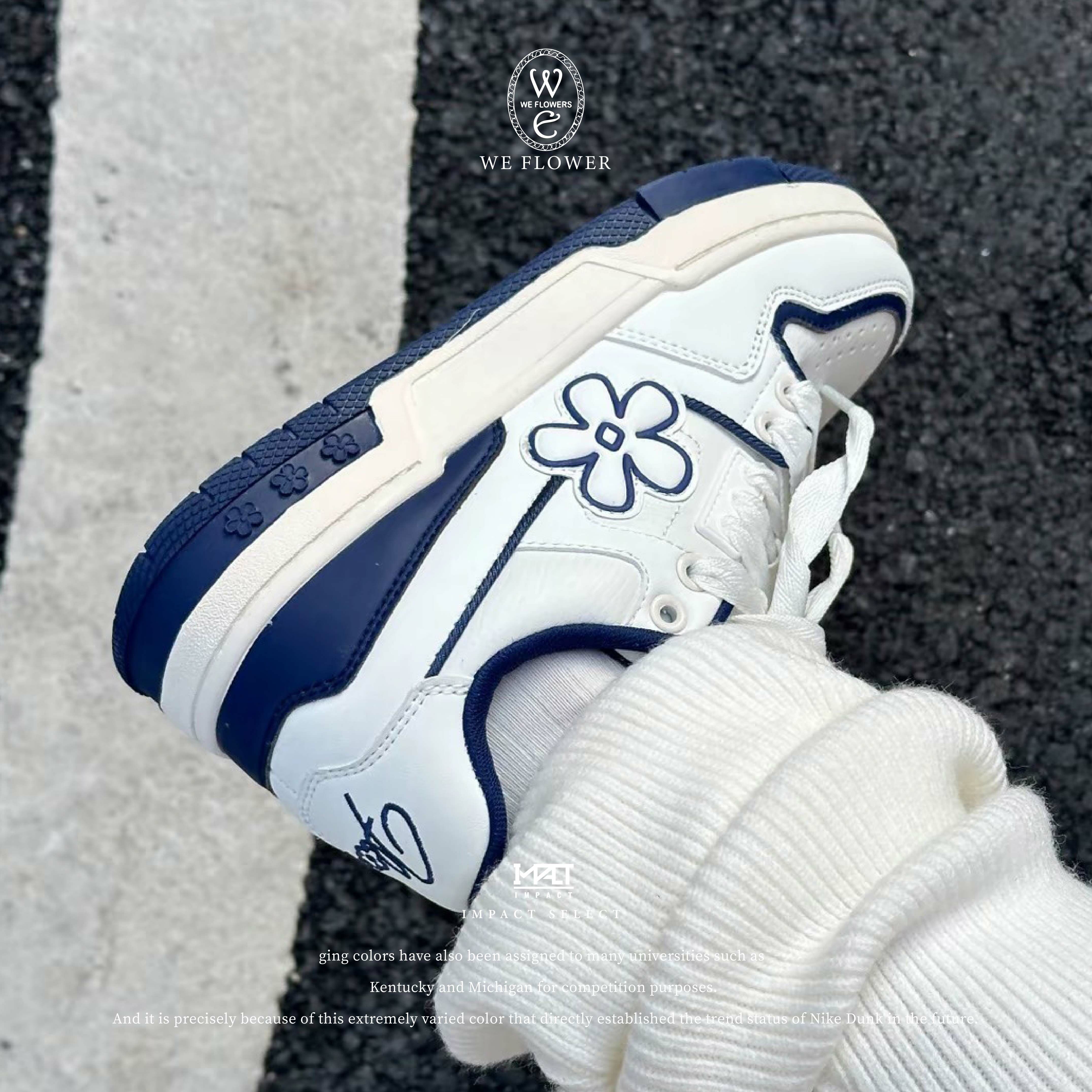 WE FLOWER 小花鞋 x 藝術家聯名 美式藍 WF001-5