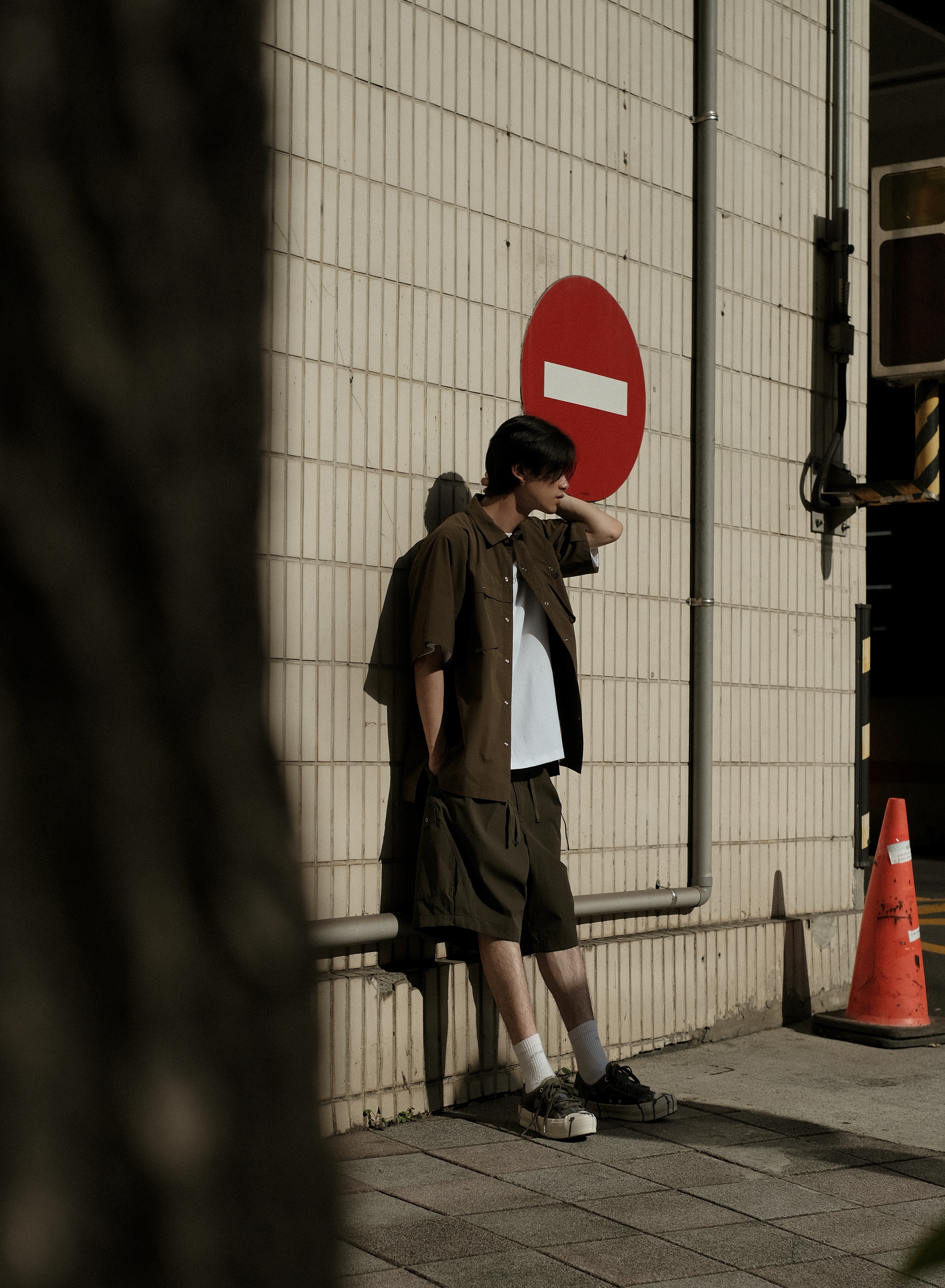 MELSIGN - Double-Drawstring Shorts - Olive
