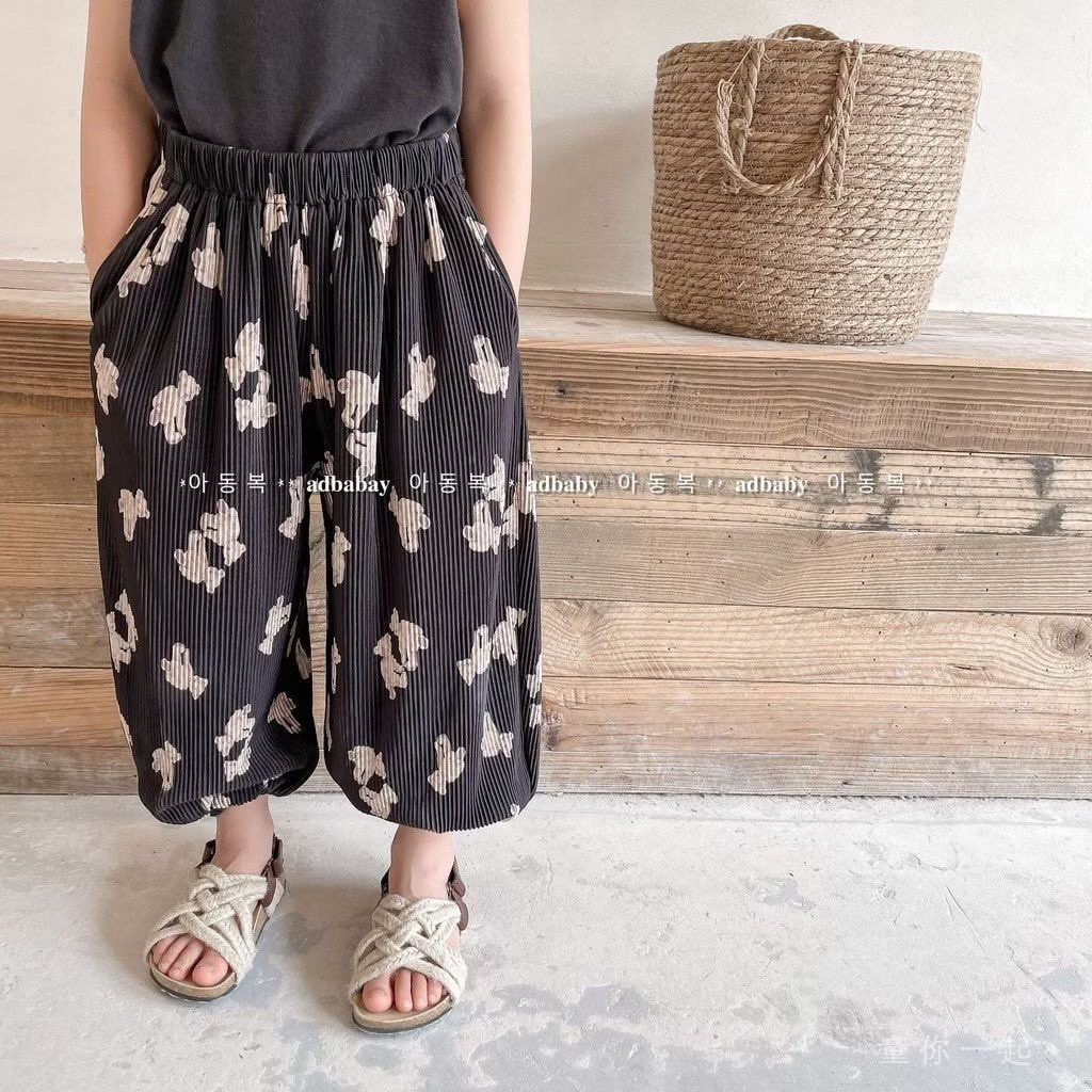 冰絲熊熊九分防蚊褲