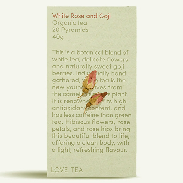 有機茶葉茶包白玫瑰+杞子 x 20
