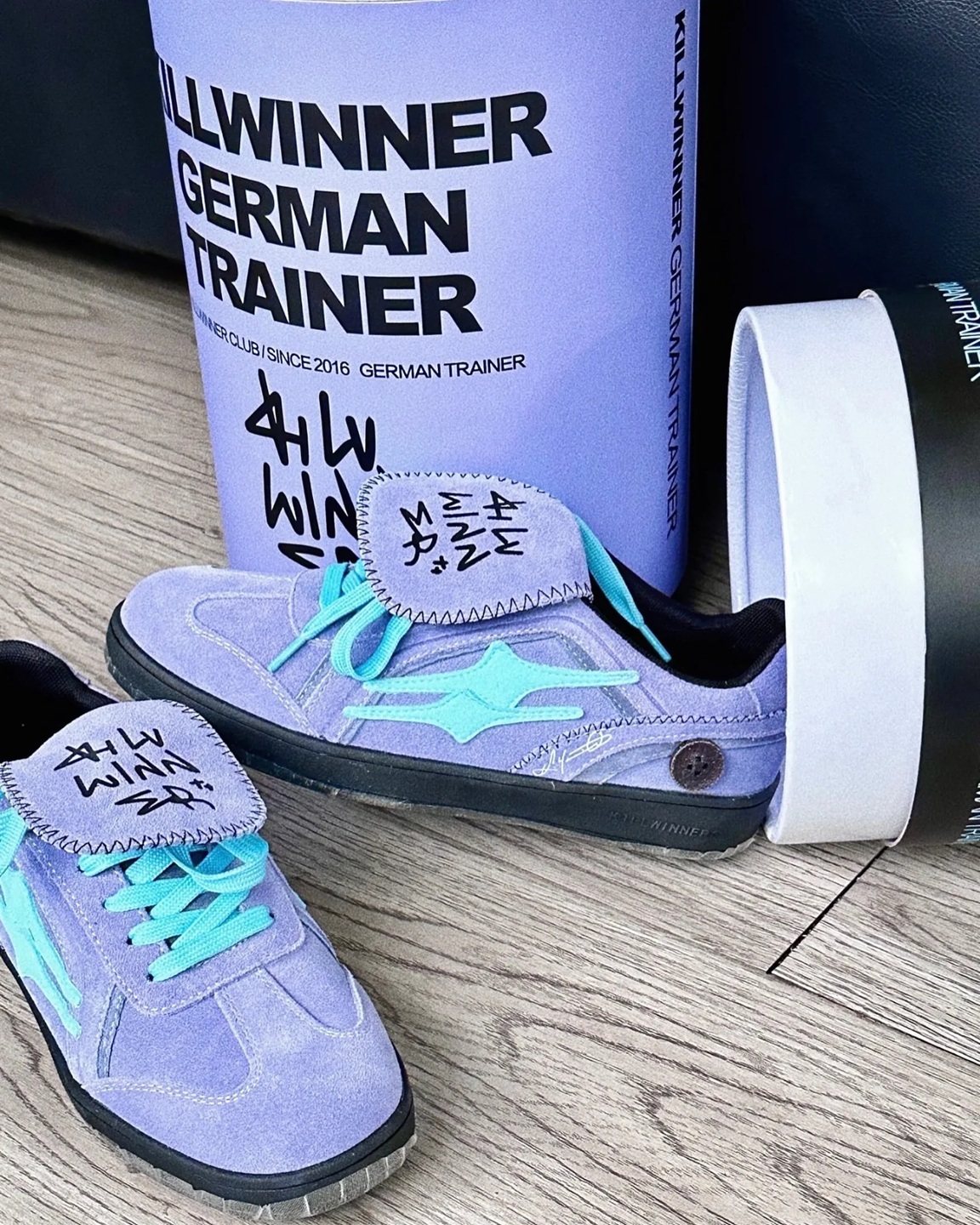 国内で当店のみ KillWinner - Lilac Distressed Sneakers KILLWINNER-NEW