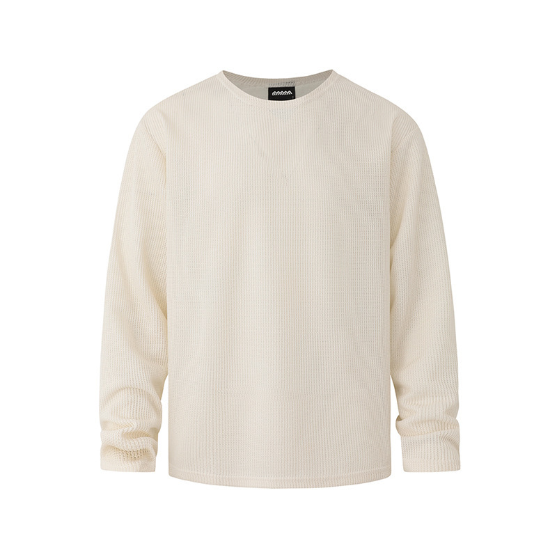 韓版薄款超舒服純色慵懶圓領上衣