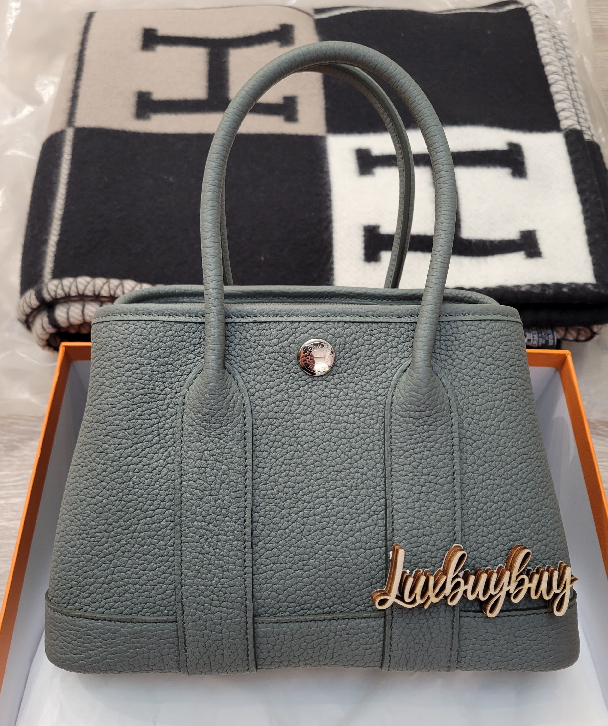 HERMES MINI GARDEN PARTY 23 neo Vert Amande CK 63 杏仁綠