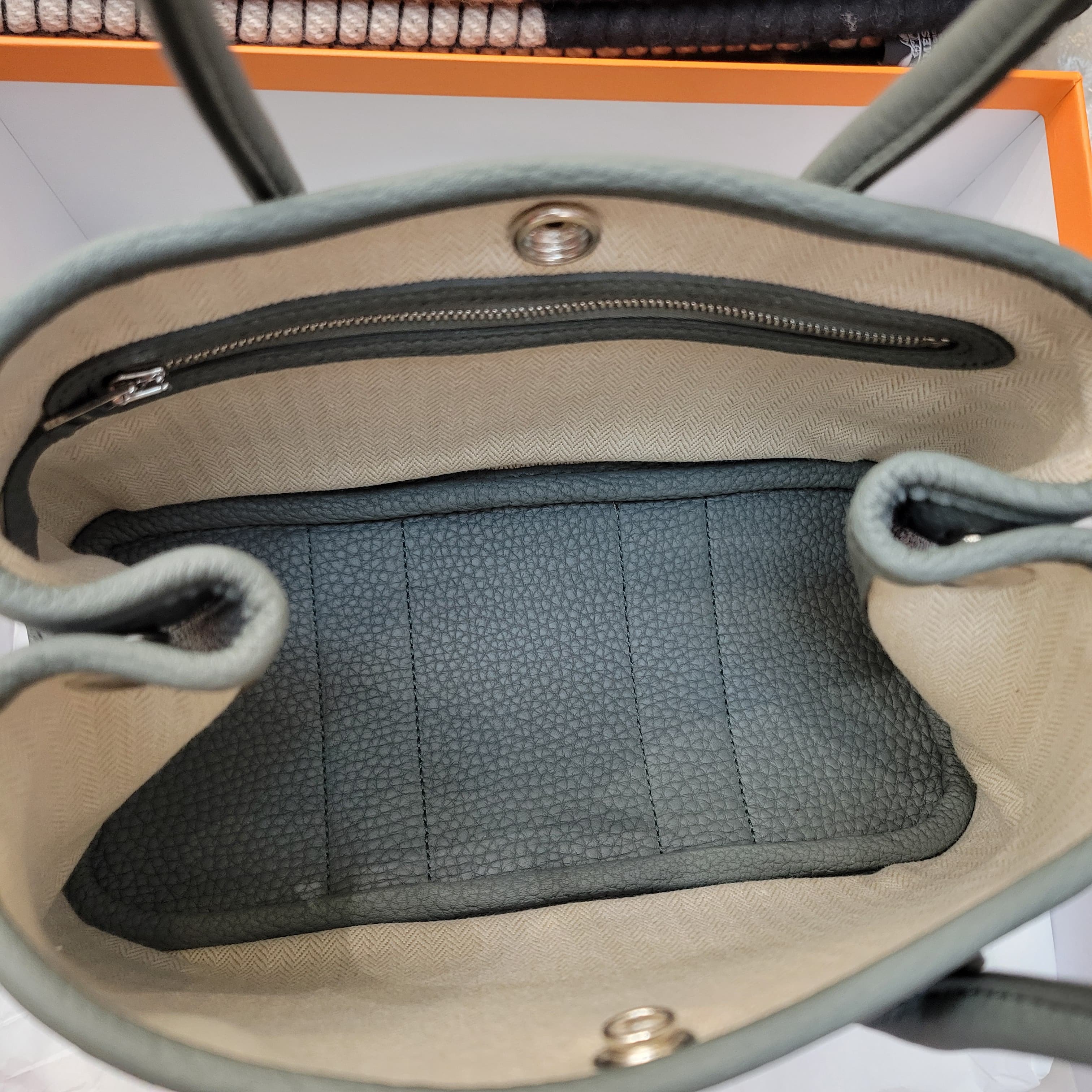 HERMES MINI GARDEN PARTY 23 neo Vert Amande CK 63 杏仁綠