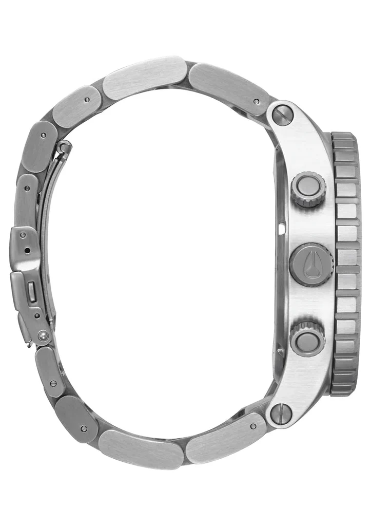 萬年鐘錶 - NIXON 尼克森 THE 51-30  CHRONO 大錶徑300米黑色面盤金色指針三眼計時男錶    A083-2730  錶徑51MM