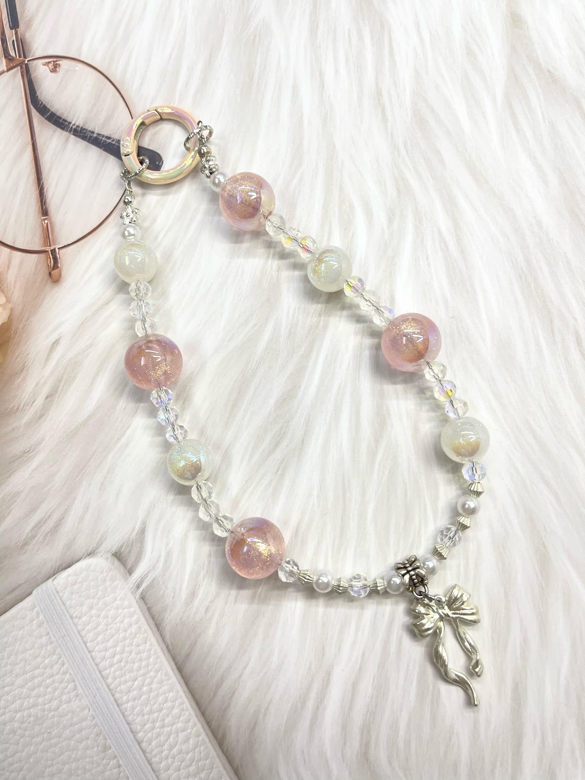 🌟粉色調閃閃🌟手工串珠掛飾