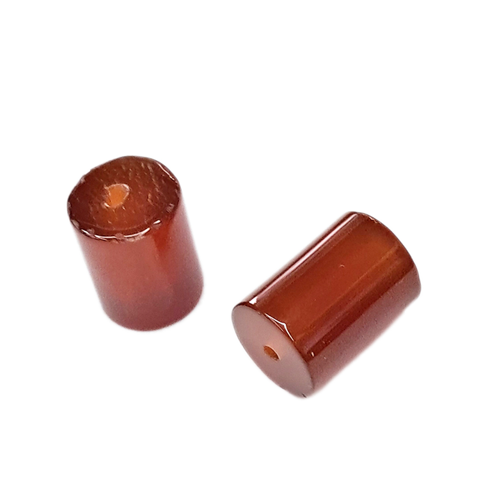 圓柱型 紅玉髓珠 1顆【十方】144231