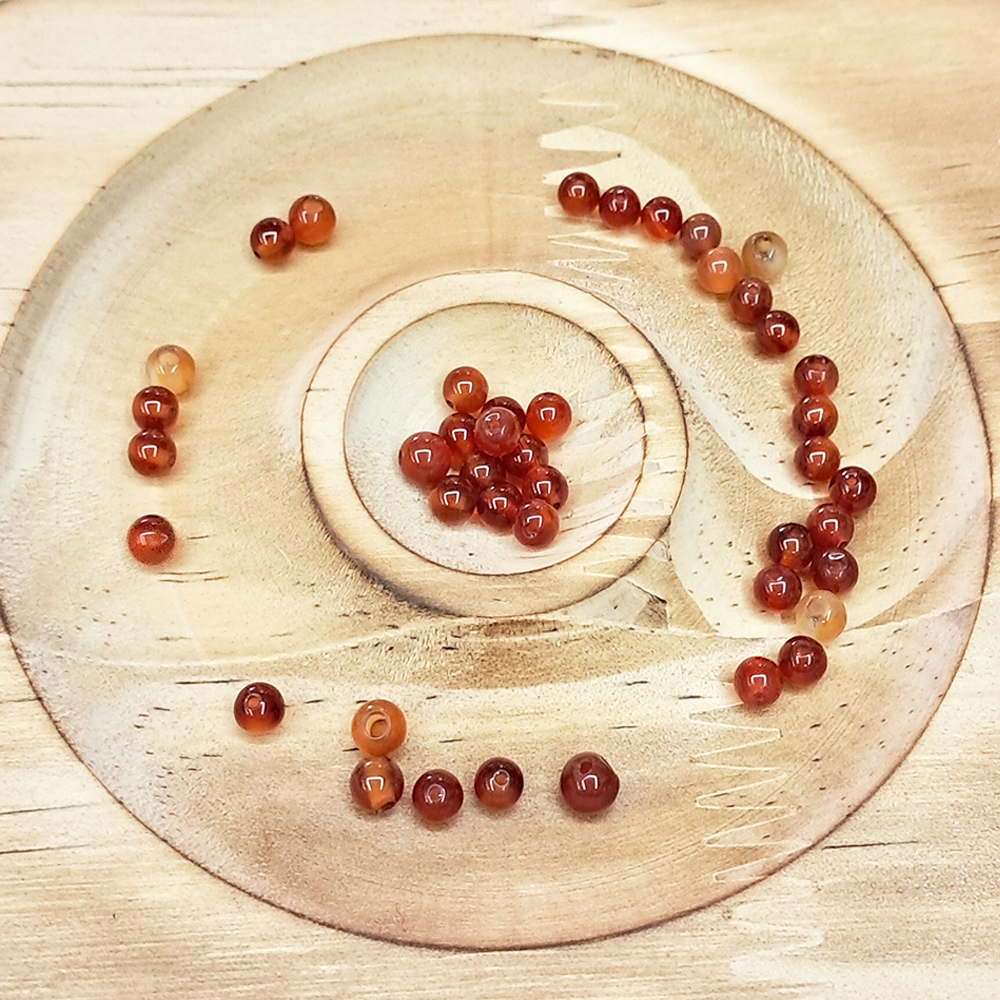 紅玉髓珠4mm 8顆  【十方】144250