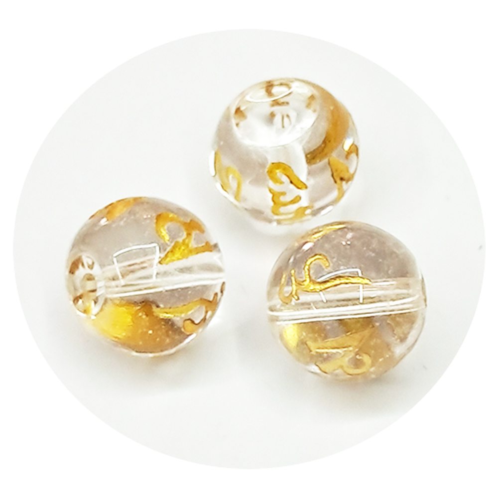 六字真言{水晶}珠14mm 1顆【十方】144418