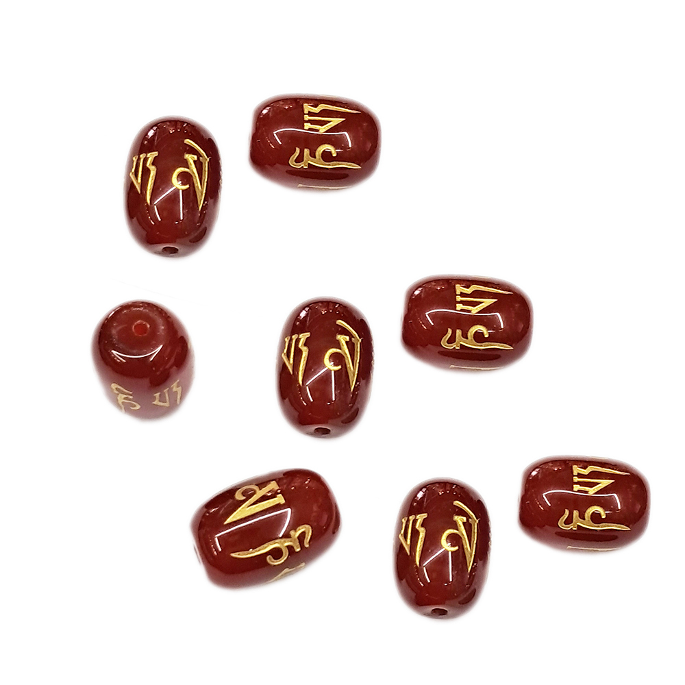 六字真言{紅玉髓}珠1.7*1.3公分1顆【十方】144421