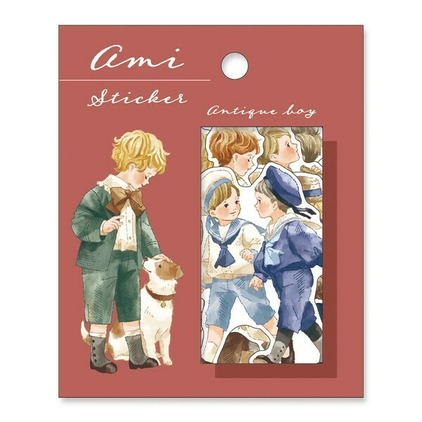 古典男孩 Amie系列 40枚貼紙包｜日本Mind Wave