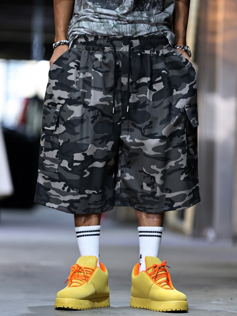 同色系迷彩氣球短褲