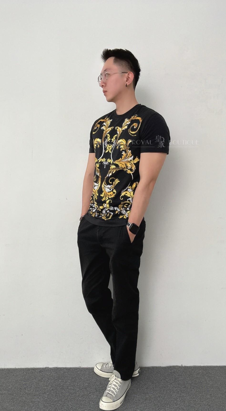 VERSACE  正面大圖樣巴洛克短T