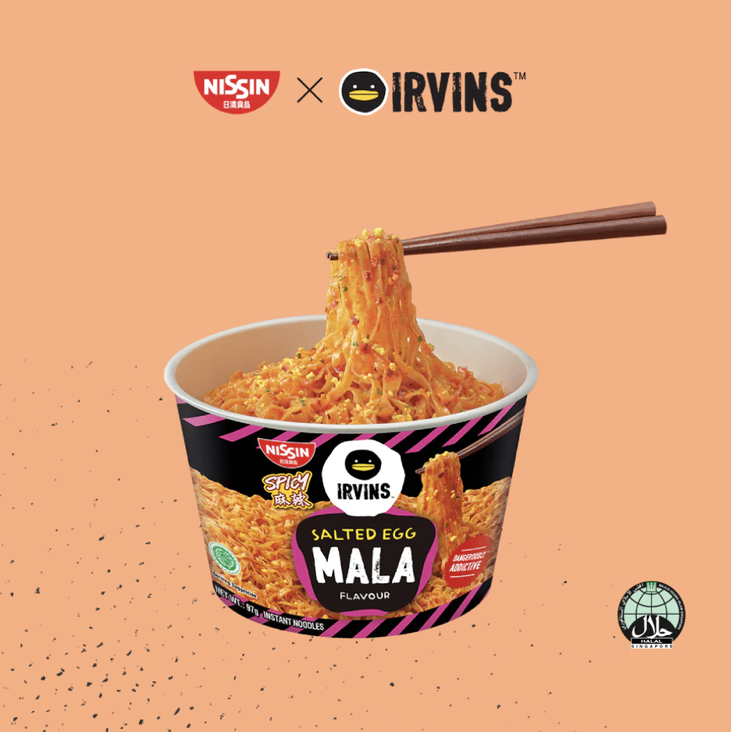 Nissin x Irvins 麻辣鹹蛋碗麵