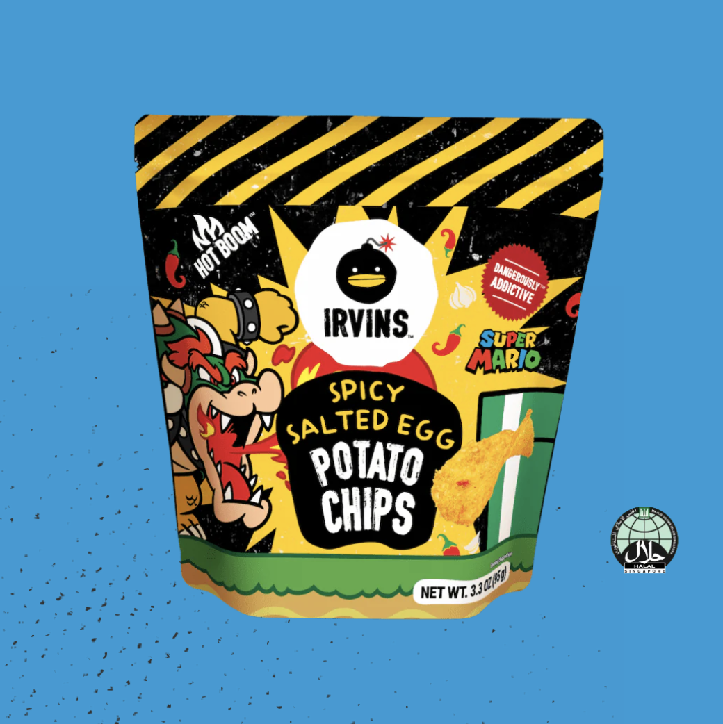 Irvins x Mario 香辣鹹蛋薯片