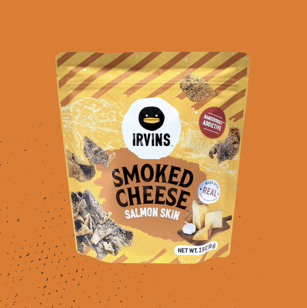 Irvins 煙燻芝士三文魚皮