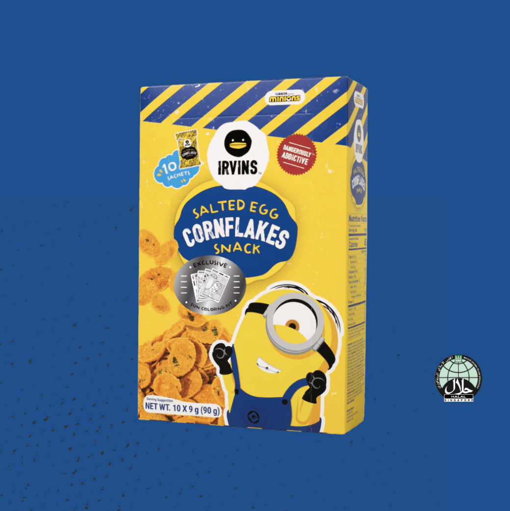 Irvins x Minions Salted Egg Cornflakes Snack with Coloring Kit
