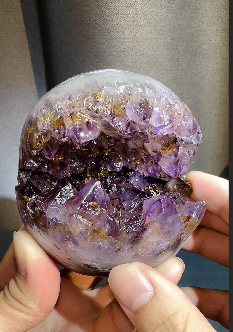 天花板紫鈦水晶開口笑