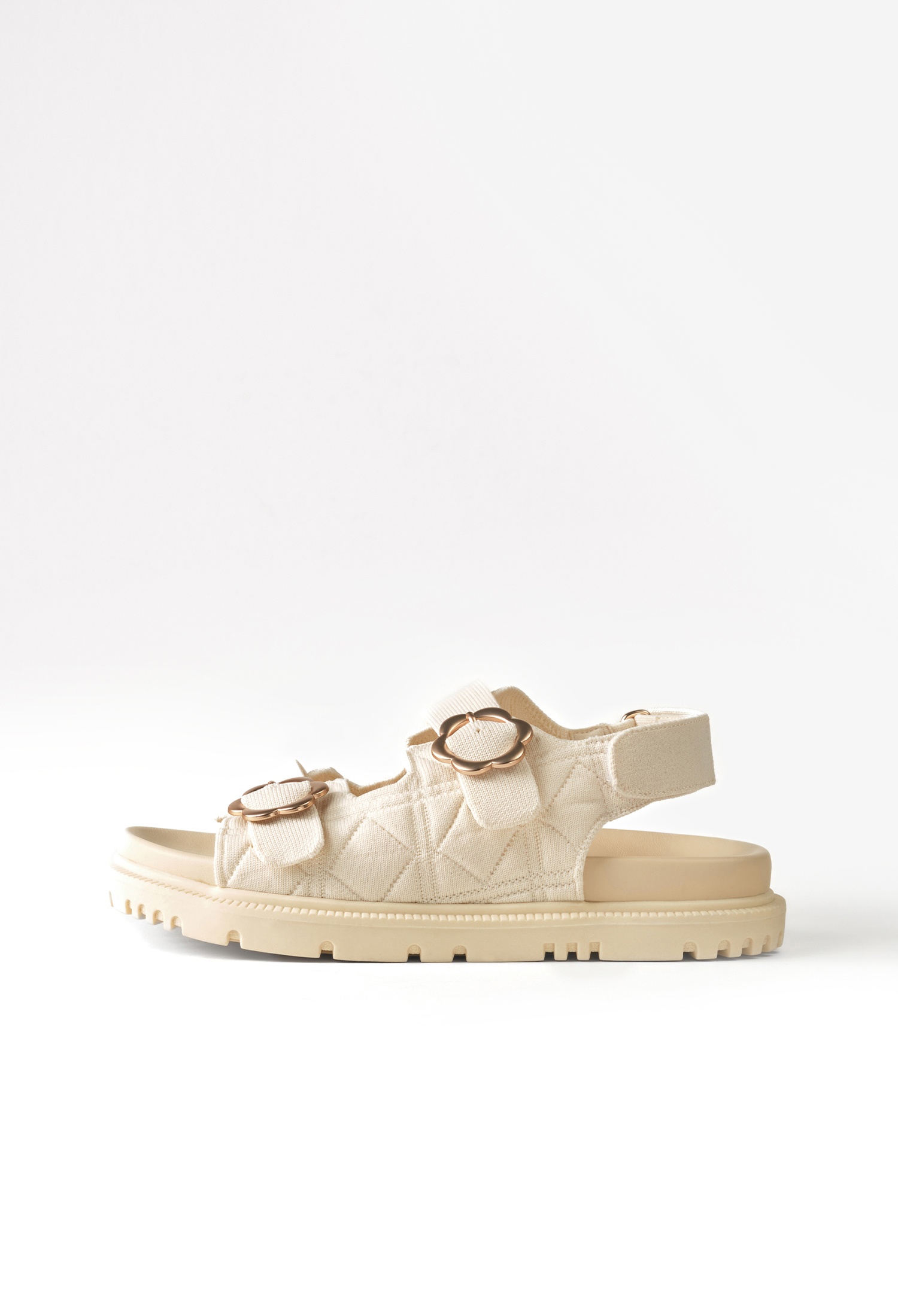 達菲厚底涼鞋 奶油白