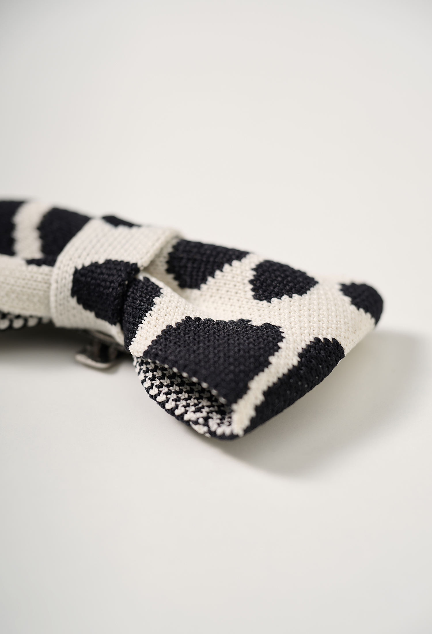 小蝴蝶結夾飾 乳牛紋