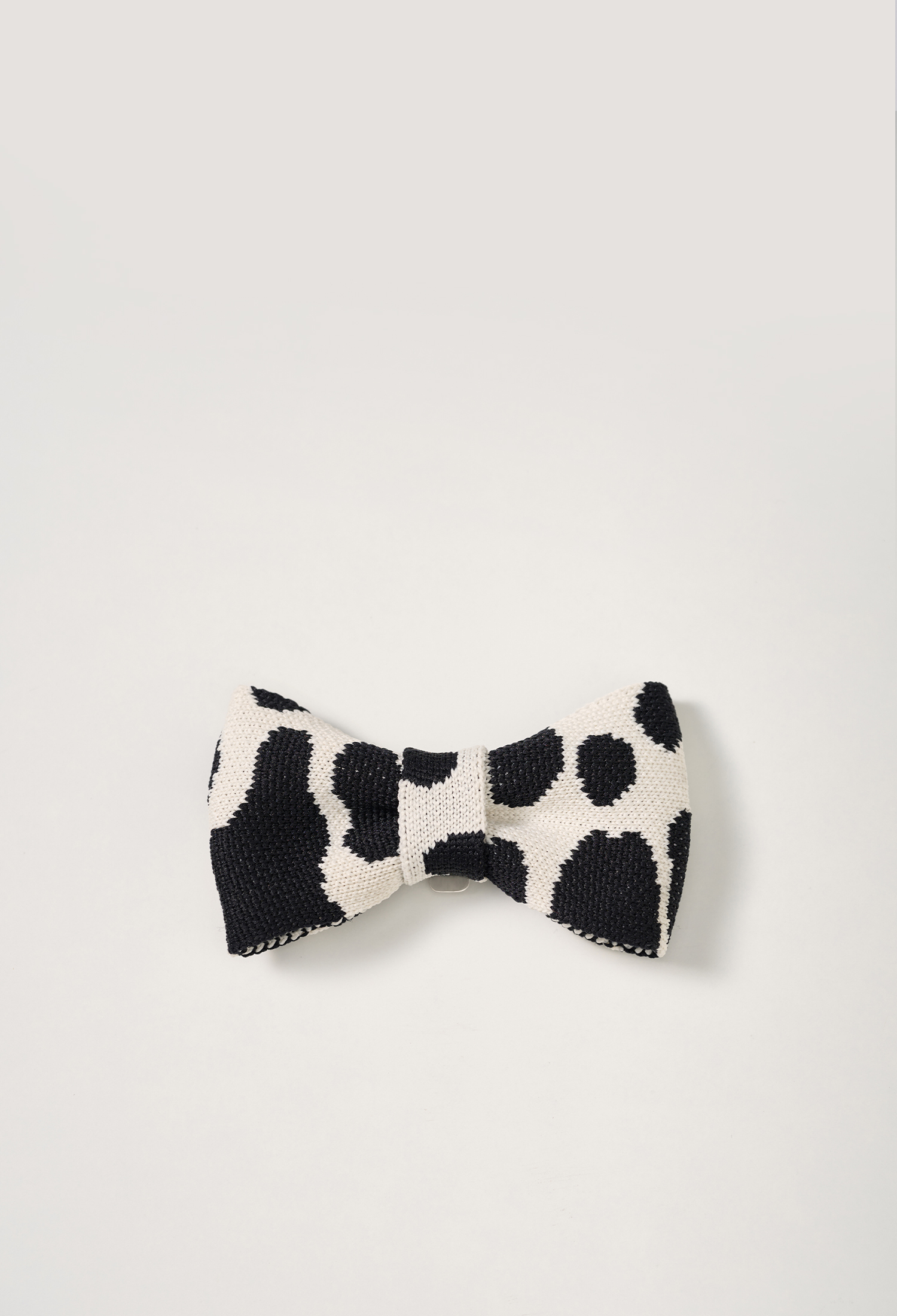 小蝴蝶結夾飾 乳牛紋