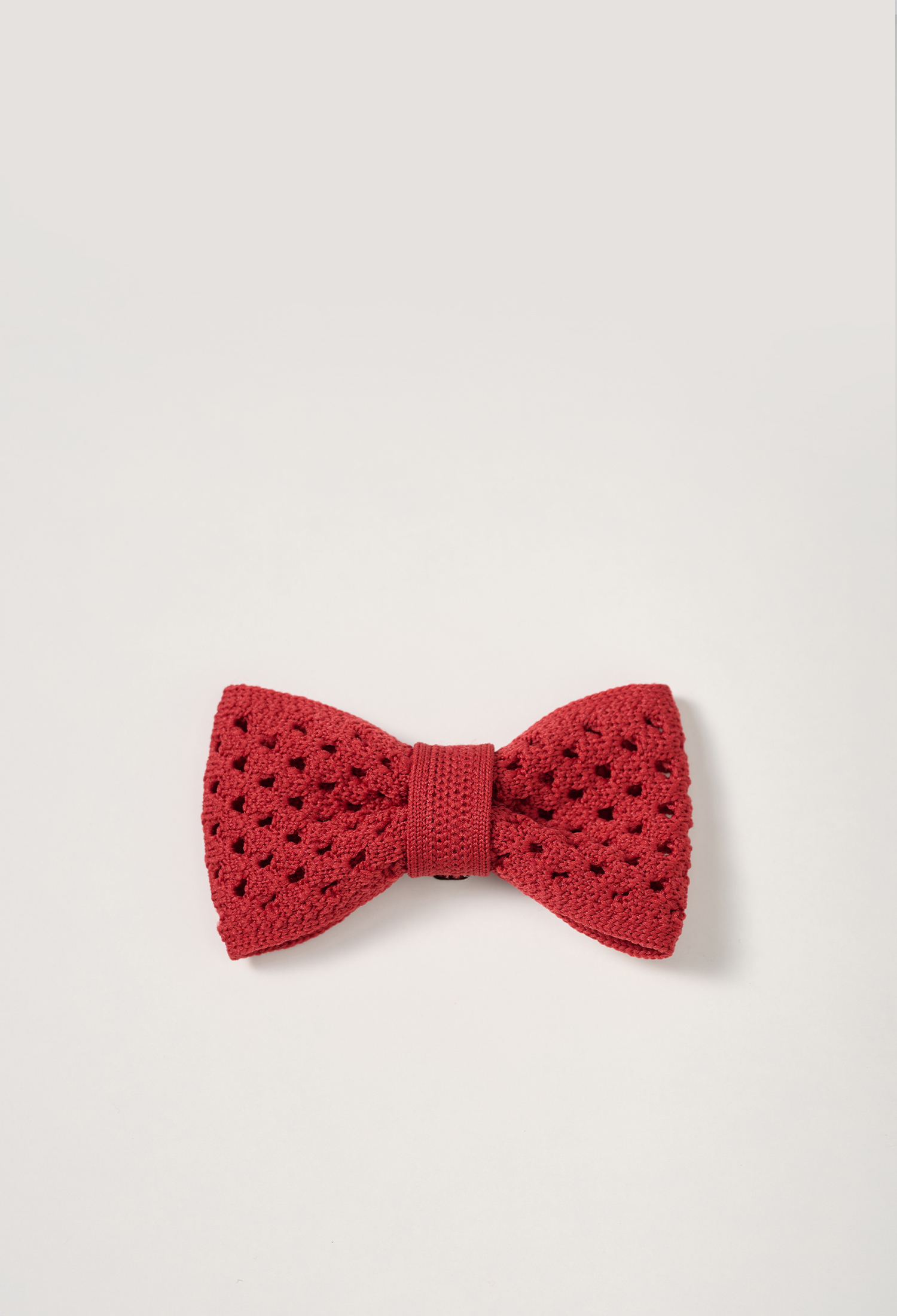 小蝴蝶結夾飾 鏤空法式紅