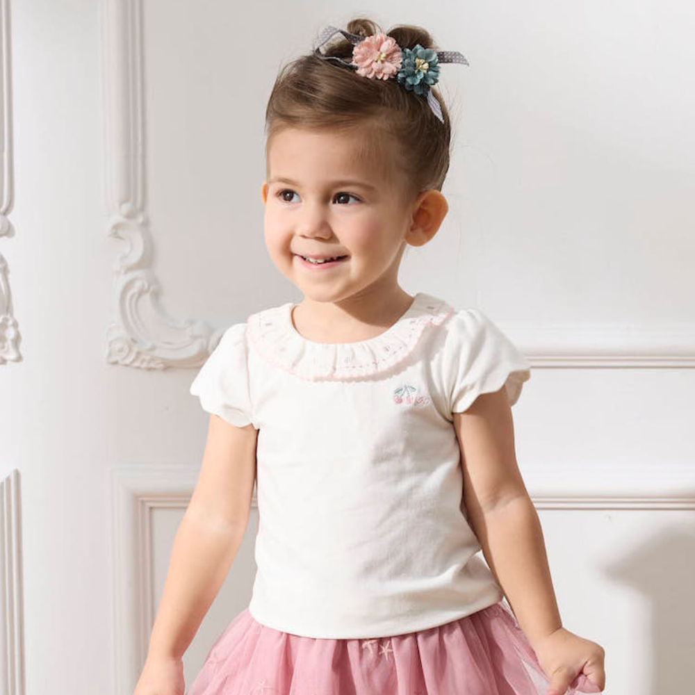 PIPPY百搭素色氣質荷葉領棉質上衣 白