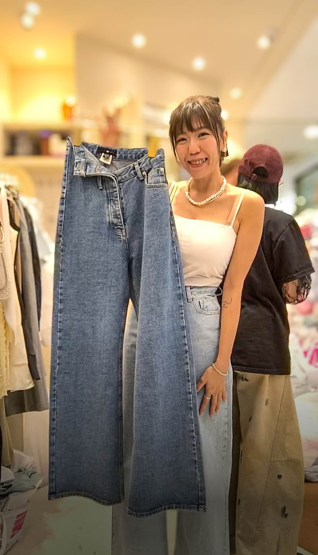PM_K2103  ▶️牛仔長褲 (MM穿S)👉S(W:74cm H:90cm) M(W:77cm H:cm) L(W:80cm H:cm) L:105cm👈