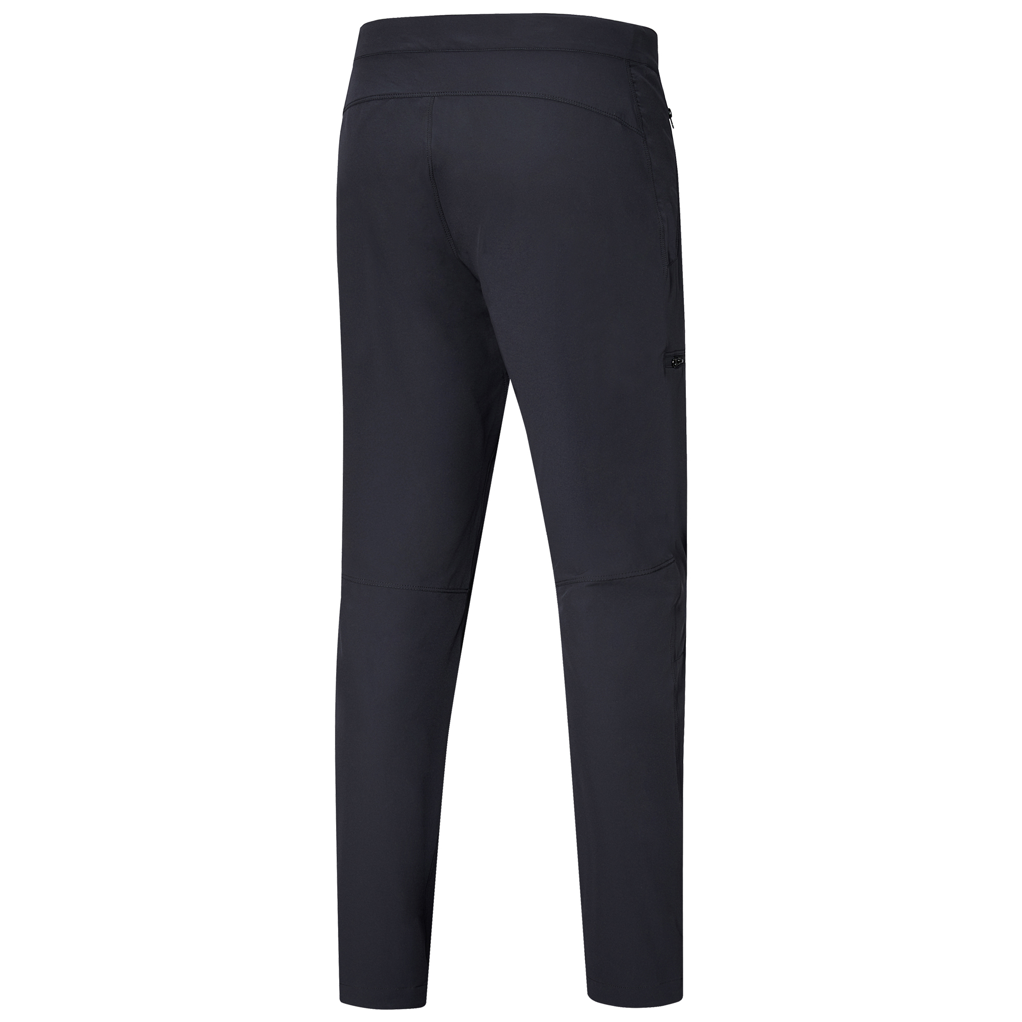 男款調整帶拉鏈休閒長褲 黑藍