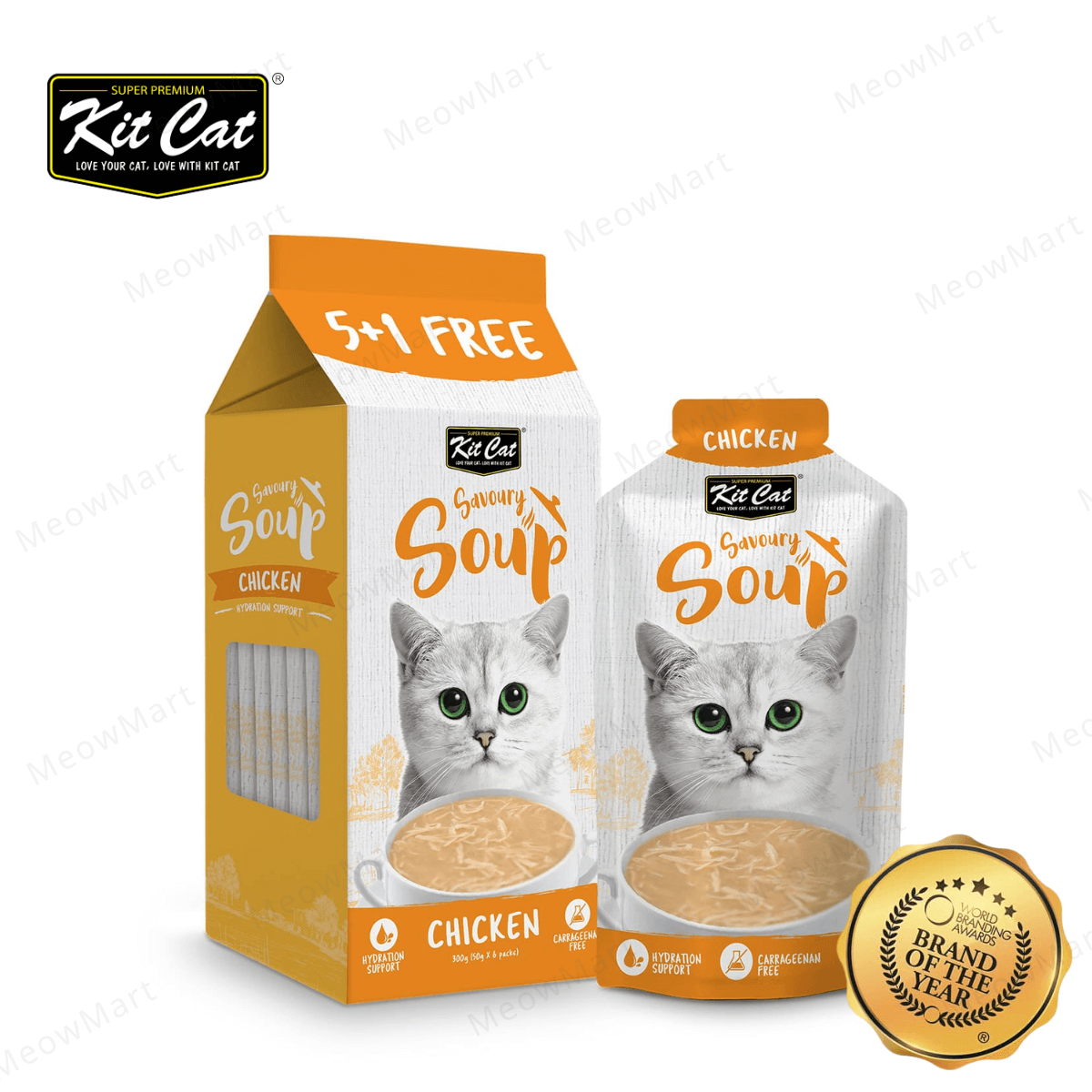 Kit Cat Savoury Soup 鮮雞肉濃湯 (貓用) 300g (6 x 50g)