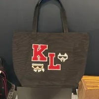 [S] KARL LAGERFELD BLACK PATCH LH5BG7CU-3XP CANNES MEDIUM TOTE, 196788428096 (SKL1316)