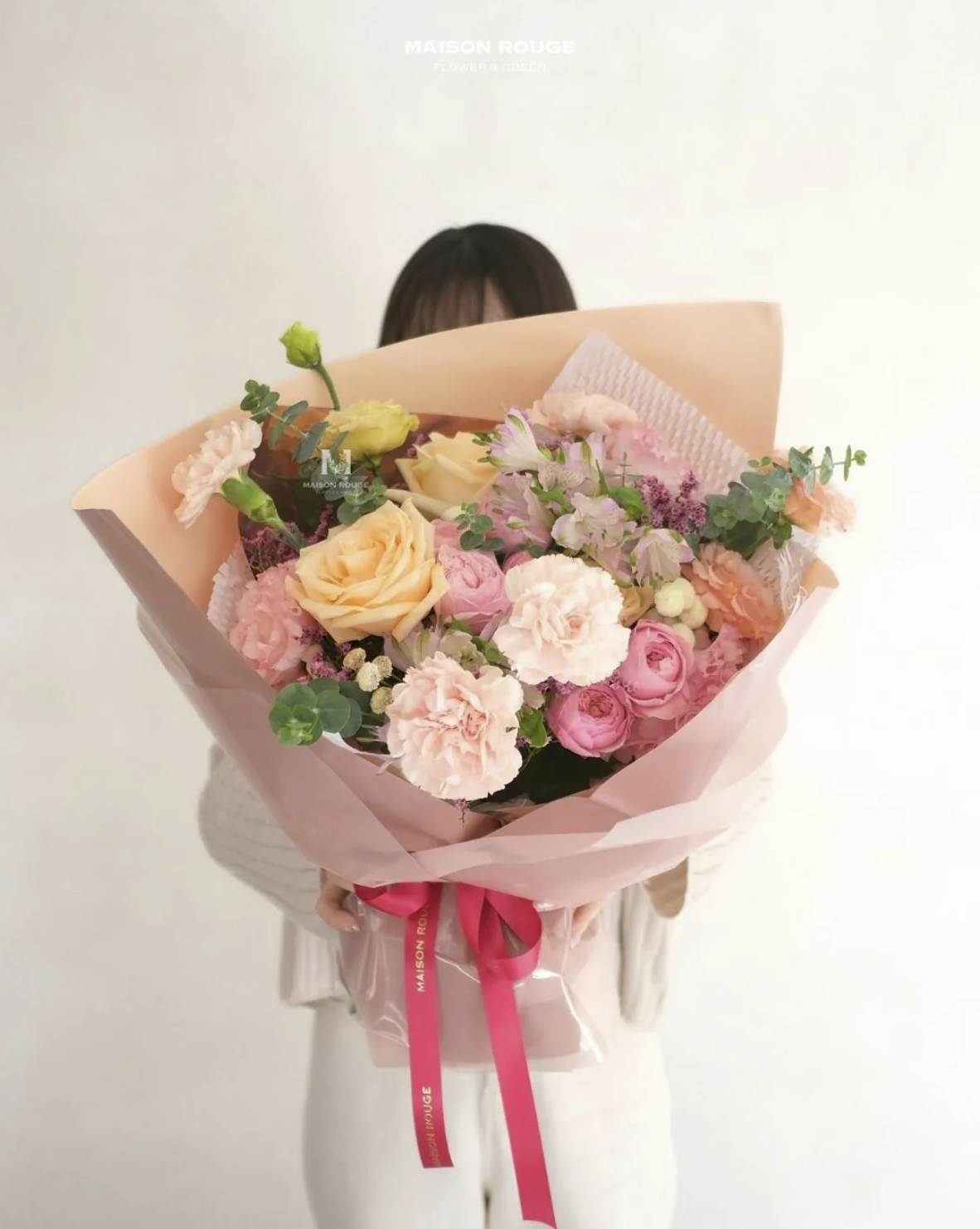 貳樓有花・杏色花束