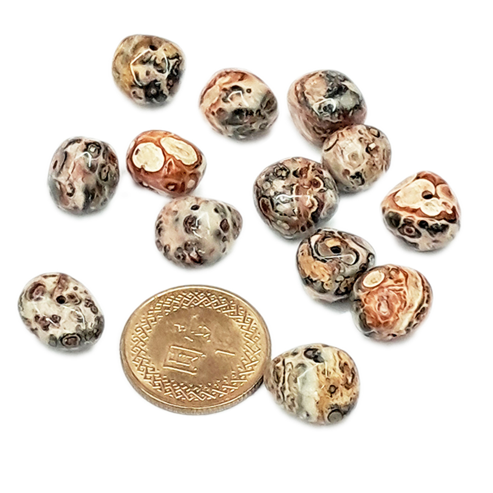 花豹石珠  1.1*0.8公分2顆【十方】141684